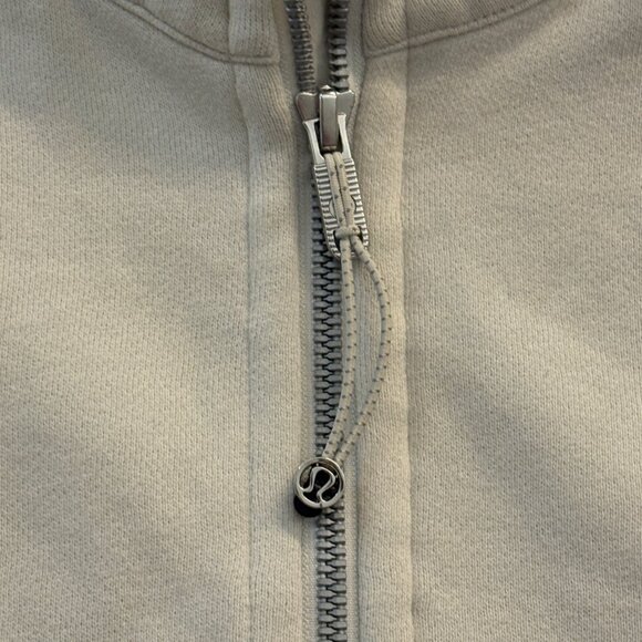 Lululemon Scuba Oversized Funnel Neck Half-Zip Hoodie White Opal M/L Cotton - Picture 14 of 15